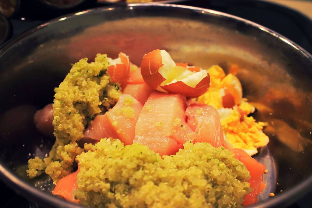 Hundefutter selbst machen Hunderezept Zucchini mit Quinoa auf Putenbrust zum Selbermachen mit Canis Road