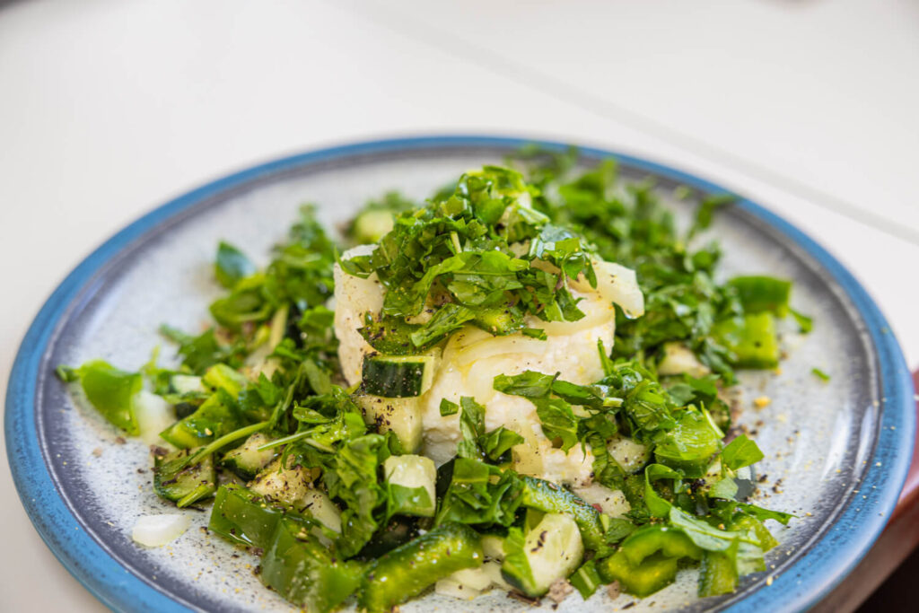 BX7A0314 Kräuter, Salat, Körniger Frischkäse Salat Rezept