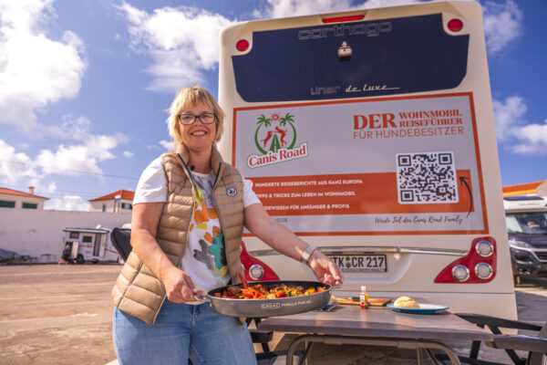 BX7A9420 Kochen im Wohnmobil Grillhähnchen mit Antipasti