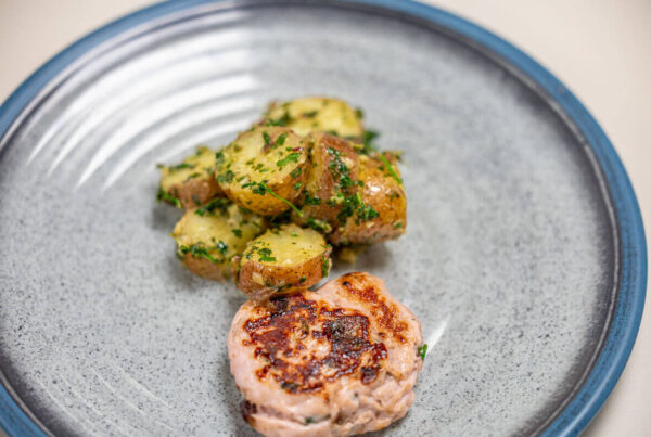 Marokkanischer Kartoffelsalat, orientalischer Kartoffelsalat, Dattel Frikadellen